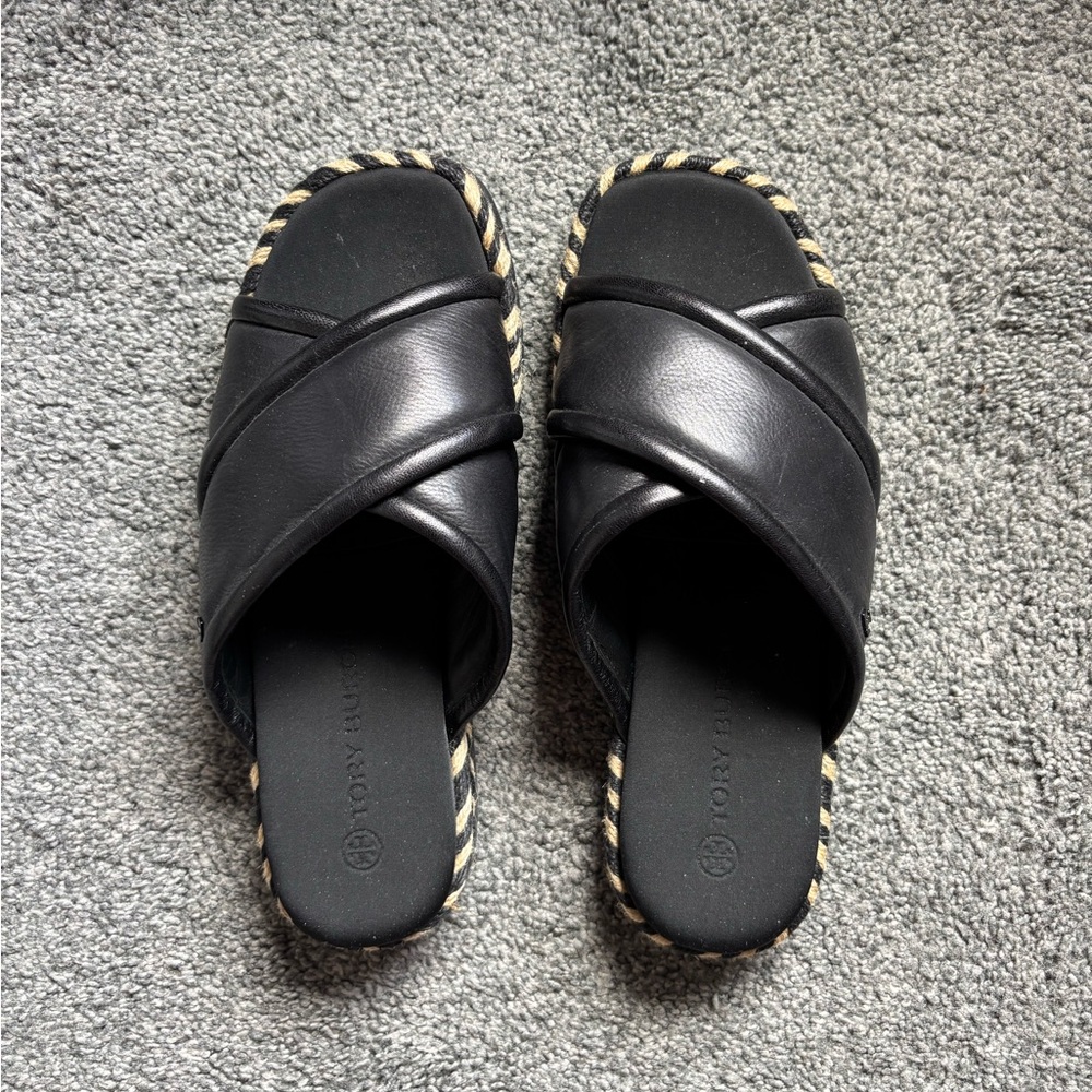 Tory Burch Cross Espadrille Slide Sandal (Women)
